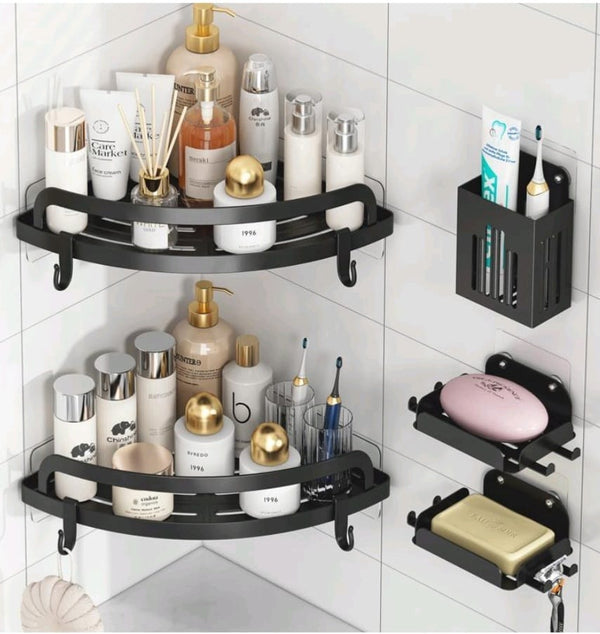 5 Piece Multipurpose Corner Shower Caddy Shelf Set, No Drill — WIMU Kitchen Nairobi — Kenya · WIMU Kitchen Nairobi