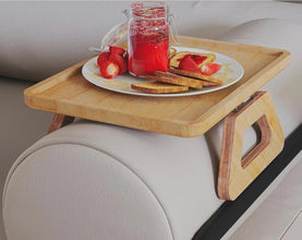 Foldable Wooden Sofa Armrest Tray 33 x 24cm, Clip-On — view 5 — Kenya · WIMU Kitchen