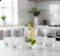 Crystal Clear Glass Set of 6 — Kenya · WIMU Kitchen