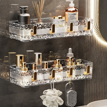 Acrylic Wave Patterned Storage Shelf with Gold Hooks — WIMU Kitchen Nairobi — Kenya · WIMU Kitchen