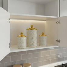 3 in 1 Acrylic Storage Jars with Gold Lines & Lids — view 3 — Kenya · WIMU Kitchen