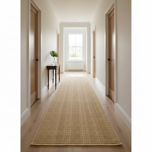 Timeless Woven Ribbed Corridor Runner Rug in Natural Beige, 3m or 4m — WIMU Kitchen Nairobi — Kenya · WIMU Kitchen Nairobi