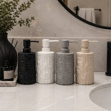 Stone Textured Soap Dispenser - Minimalist Refillable Pump Dispenser — WIMU Kitchen Nairobi — Kenya · WIMU Kitchen