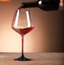 6pcs 470ml Wine Glass Set with Red Stem — Kenya · WIMU Kitchen