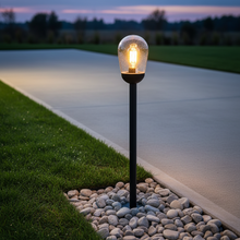 Aluminium Garden Light with Clear Speckled Glass and E27 Holder LL 504P-1015-BK — WIMU Kitchen Nairobi — Kenya · WIMU Kitchen