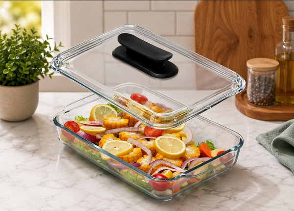 Casserole Baking & Storage Dish with Lid – 5.4L Glass Bakeware — Kenya · WIMU Kitchen Nairobi
