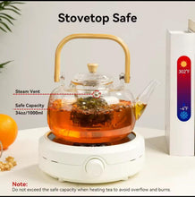 1.4L Borosilicate Glass Teapot with Infuser, Flame Safe — view 2 — Kenya · WIMU Kitchen