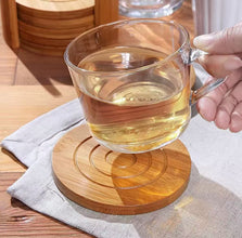 6-Piece Round Bamboo Coaster Set (view 2) — Kenya · WIMU Kitchen