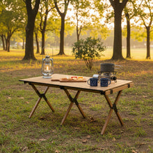 Foldable Aluminium Roll-Top Camping and Picnic Table FT101 - X-Frame with Slat Top — WIMU Kitchen Nairobi — Kenya · WIMU Kitchen