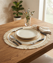6 Piece Two-Tone Cotton Rope Woven Table Mat Set - Grey and White or Beige and White — WIMU Kitchen Nairobi — Kenya · WIMU Kitchen