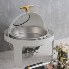 6L White Double Roll-Top Chafing Dish - Nairobi — view 2 — Kenya · WIMU Kitchen