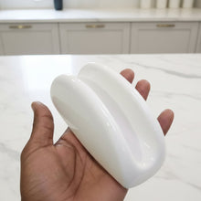White Ceramic Napkin Holder 11 x 7.5cm — view 3 — Kenya · WIMU Kitchen