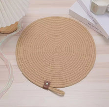 6 Piece Cotton Rope Woven Table Mat Set in Beige or Grey - Non-Slip and Heat-Resistant — WIMU Kitchen Nairobi — Kenya · WIMU Kitchen