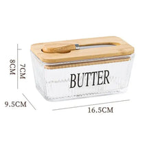 Glass Butter Dish with Bamboo Lid & Knife — WIMU Kitchen Nairobi — Kenya · WIMU Kitchen