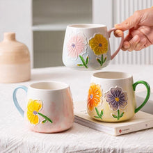 Hand-Painted Embossed Flower Mug Set – 450ml, 3 Print Designs — WIMU Kitchen Nairobi — Kenya · WIMU Kitchen