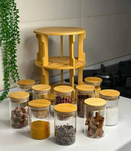 8-Piece Rotating Bamboo Spice Rack Set — WIMU Kitchen Nairobi — Kenya · WIMU Kitchen