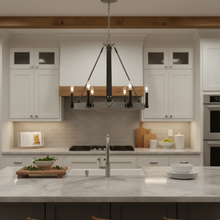 Wood Wagon Wheel Chandelier Farmhouse Ring Pendant Light — Kenya · WIMU Kitchen