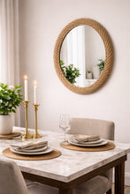 Modern Oval Rattan & Bamboo Wall Mirror – 60×50cm Woven Boho Décor Mirror — WIMU Kitchen Nairobi — Kenya · WIMU Kitchen
