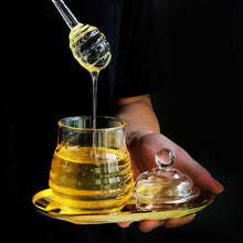 250ml Glass Honey Dispenser with Dipper — Kenya · WIMU Kitchen