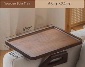 Foldable Wooden Sofa Armrest Tray 33 x 24cm, Clip-On — view 2 — Kenya · WIMU Kitchen