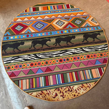 Isla Round Safari Tribal Outdoor Rug 160cm / 200cm — view 3 — Kenya · WIMU Kitchen