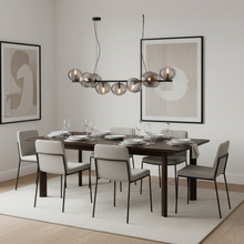 Linear Ribbed Globe Chandelier — Kenya · WIMU Kitchen