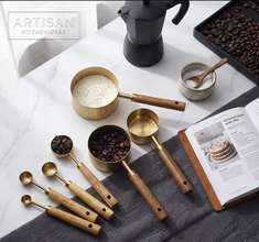 8 Piece Stainless Steel Measuring Cups and Spoons Set, Gold or Black — WIMU Kitchen Nairobi — Kenya · WIMU Kitchen