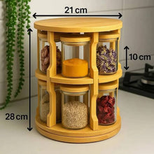 8-Piece Rotating Bamboo Spice Rack Set — WIMU Kitchen Nairobi — Kenya · WIMU Kitchen