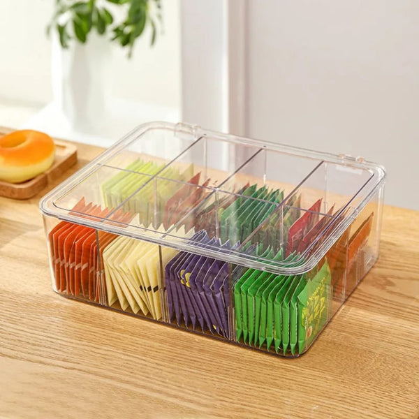 Acrylic Tea Bag Organizer with Cover & Divider Compartments — WIMU Kitchen Nairobi — Kenya · WIMU Kitchen Nairobi
