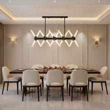 X Tube Linear Chandelier Geometric Bar Pendant Light — Kenya · WIMU Kitchen