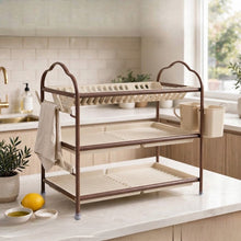3 Tier Aluminium Dish Drying Rack, 12+ Plates — view 4 — Kenya · WIMU Kitchen