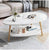 Tear Drop Coffee Table with Double-Layer Design - Curved Living Room Centre Table — WIMU Kitchen Nairobi