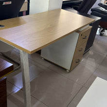 1.4m Light Oak Office Desk with Lockable 3-Drawer Pedestal — WIMU Kitchen Nairobi — Kenya · WIMU Kitchen