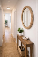 Modern Oval Rattan & Bamboo Wall Mirror – 60×50cm Woven Boho Décor Mirror — WIMU Kitchen Nairobi — Kenya · WIMU Kitchen