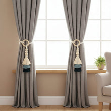 2 Piece Tassel Curtain Tiebacks with Wooden Beads — view 2 — Kenya · WIMU Kitchen