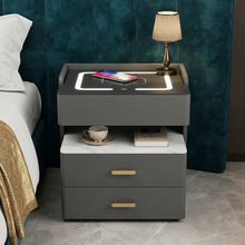 BS 9 Smart Nightstand, Charging, LED & Marble Shelf — view 2 — Kenya · WIMU Kitchen