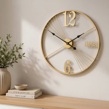 Golden Metal Wall Clock — WIMU Kitchen Nairobi — Kenya · WIMU Kitchen
