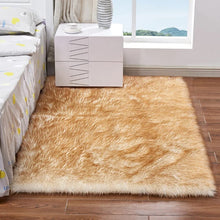 Faux Fur Area Rug - Soft Plush Shaggy Rug in White, Yellow, Grey or Brown — WIMU Kitchen Nairobi — Kenya · WIMU Kitchen