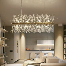 Crystal Branch Linear Gold Twig Pendant Chandelier Light — Kenya · WIMU Kitchen
