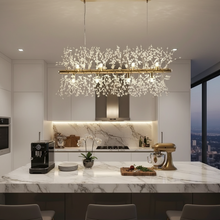 Crystal Branch Linear Gold Twig Pendant Chandelier Light — Kenya · WIMU Kitchen
