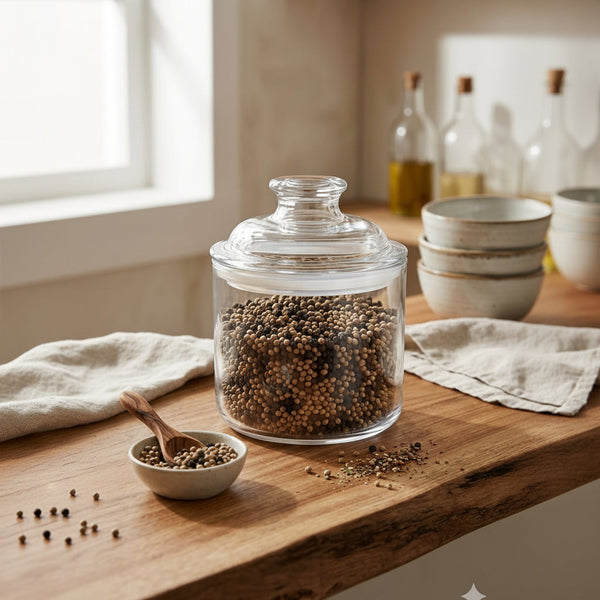 Compact Easy Lock Storage Jar – Clear Acrylic, 10 x 9cm — WIMU Kitchen Nairobi — Kenya · WIMU Kitchen Nairobi