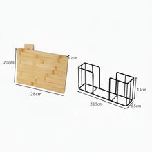 5 Piece Bamboo Chopping Board Set with Holder — view 3 — Kenya · WIMU Kitchen