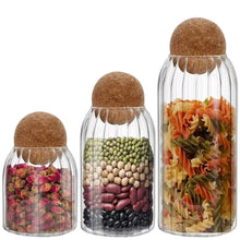 3pcs Glass Spice Jar Set with Bamboo cork Lid — Kenya · WIMU Kitchen