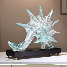 Blue Resin Conch Seashell Sculpture – Coastal Decorative Accent Piece — WIMU Kitchen Nairobi — Kenya · WIMU Kitchen