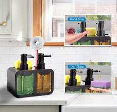 Hand & Dish Soap Dispenser Set with Sponge — Kenya · WIMU Kitchen