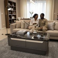 FCT1278 Marble Pattern Coffee Table with Storage — view 2 — Kenya · WIMU Kitchen