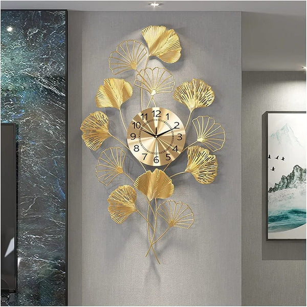 Ginkgo Leaf Metal Art Wall Clock — WIMU Kitchen Nairobi — Kenya · WIMU Kitchen Nairobi