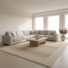 Kemet Waffle Mesh Double Border Rug, 3 Sizes — view 2 — Kenya · WIMU Kitchen