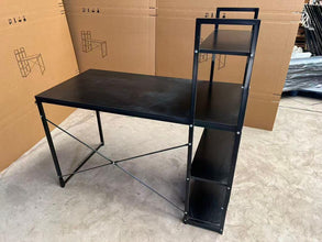 Large Ergonomic Workstation Desk with Shelves - Black Metal Frame Home Office Desk — WIMU Kitchen Nairobi — Kenya · WIMU Kitchen