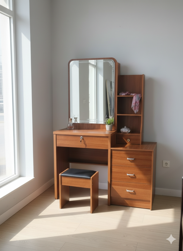 Vanity Table with Mirror and Storage Drawers, Assembled or Flat-Pack — WIMU Kitchen Nairobi — Kenya · WIMU Kitchen Nairobi